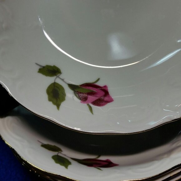 Royal Kent Red Roses Dessert Bowl Set Sauce Fruit Bowl Set of 4 Poland Pre-Owned - Picture 5 of 10